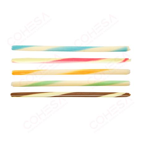 CHOCOLATE SURTIDO STICK COLORES 140X6MM ENVASE 750GR 120 UNIDADES