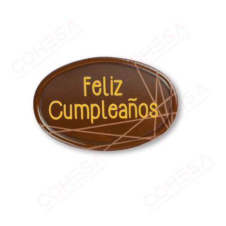 CHOCOLATE CARTEL FELIZ CUMPLEAÑOS 35X55MM ENVASE 60 UNIDADES