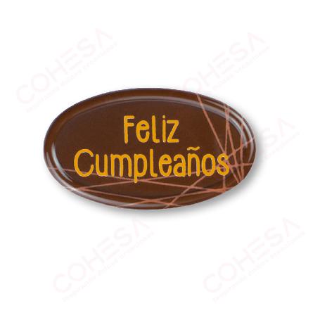 CHOCOLATE CARTEL FELIZ CUMPLEAÑOS 26X46MM ENVASE 90 UNIDADES