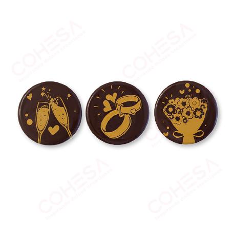 CHOCOLATE CARTEL BODA SURTIDO 30MM ENVASE 135 UNIDADES