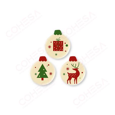 CHOCOLATE BOLA PEQUEÑA NAVIDAD SURTIDO 30X25MM ENVASE 135 UNIDADES 