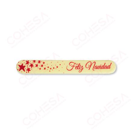 CHOCOLATE PLAQUETA FELIZ NAVIDAD 15X110MM ENVASE 48 UNIDADES