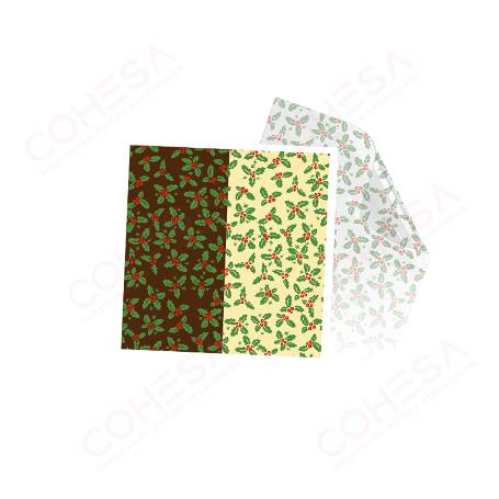 CALCOS HOJAS DE ACEBO TRANSFER ENVASE 25 HOJAS 390X280MM