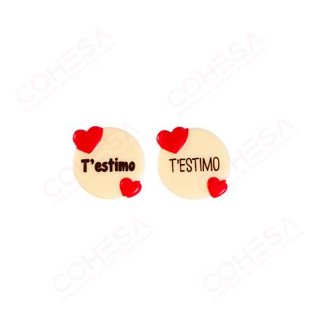 CHOCOLATE CORAZÓN T´ESTIMO SURTIDO 30,5 X 30MM ENVASE 135 UNIDADES