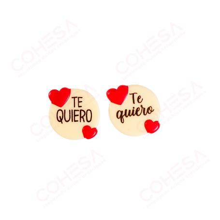 CHOCOLATE CORAZÓN TE QUIERO SURTIDO 30,5 X 30MM ENVASE 135 UNIDADES