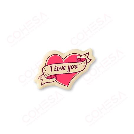 CHOCOLATE CORAZÓN TATTOO 34 X 51MM ENVASE 72 UNIDADES