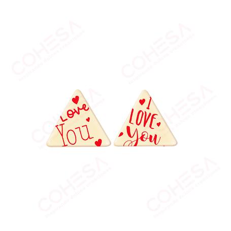 CHOCOLATE TRIANGULO LOVE SURTIDO 36X41MM ENVASE 144 UNIDADES