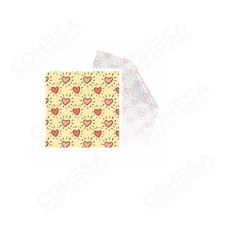 TRANSFER CORAZÓN ALEGRE 390X280MM 25 UNIDADES