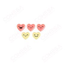 CHOCOLATE MINI CORAZÓN FELIZ SURTIDO 17X19MM ENVASE 270 UNIDADES