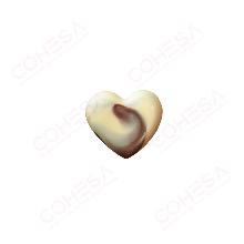 CHOCOLATE CORAZÓN MÁRMOL 27X30MM ENVASE 135 UNIDADES