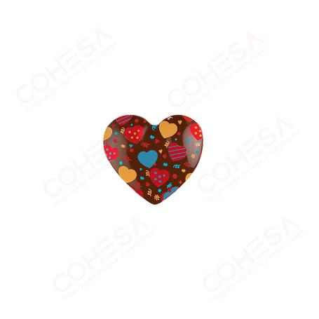 CHOCOLATE CORAZÓN ROSA 44X50MM ENVASE 54 UNIDADES