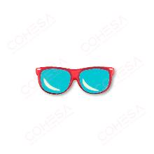 CHOCOLATE GAFAS ROJA SURTIDO 21X60MM ENVASE 84 UNIDADES