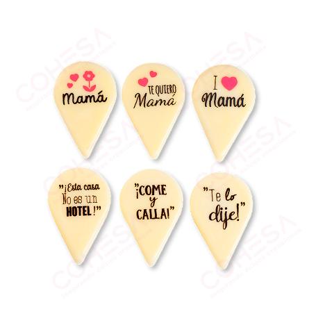 CHOCOLATE FRASES MAMÁ 37X24MM 135 UNIDADES SURTIDAS