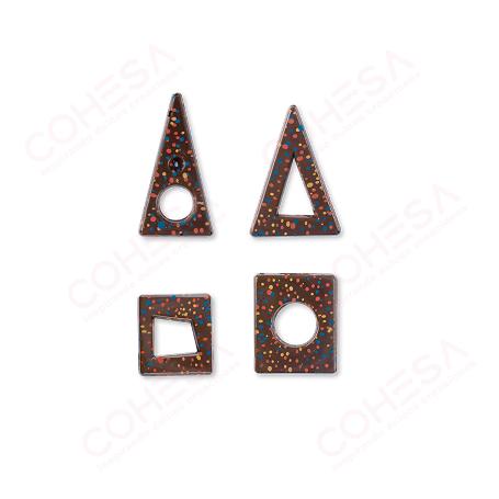CHOCOLATE SURTIDO COSMOS NEGRO (31X29,39X32MM) 123 UNIDADES