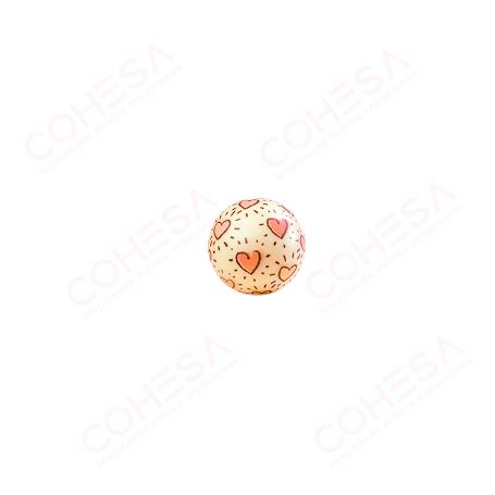 CHOCOLATE BOLA CORAZÓN ALEGRE 3D 27MM ENVASE 40 UNIDADES