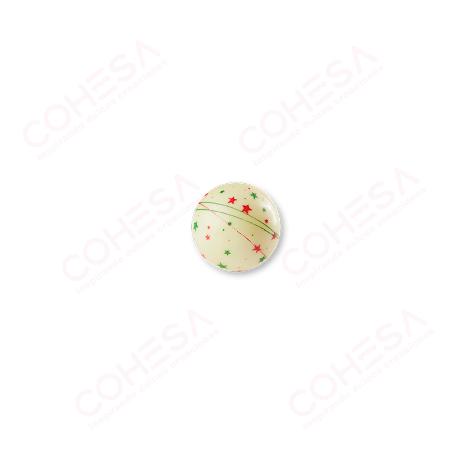 CHOCOLATE BOLA ESTRELLAS 3D 27MM ENVASE 40 UNIDADES