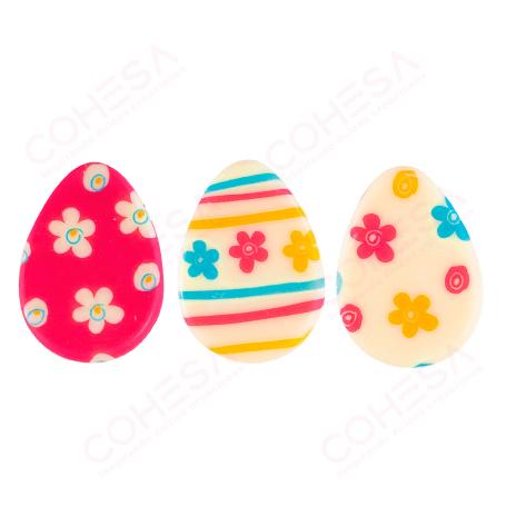 CHOCOLATE HUEVO FLOR COLORES SURTIDOS 35X26MM 135 UNIDADES