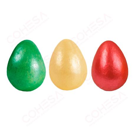 CHOCOLATE SURTIDOS HUEVOS COLORES 3D 35X26MM 40 UNIDADES