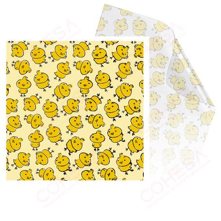 CALCOS POLLITO PASCUA TRANSFER ENVASE 25 HOJAS 390X280MM